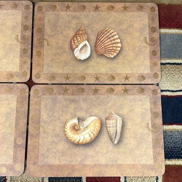 Jason Cork Back Placemats Seashells Set Of 4 Made in New Zealand with box - Picture 3 of 5
